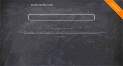 Desktop Screenshot of masalapedia.com